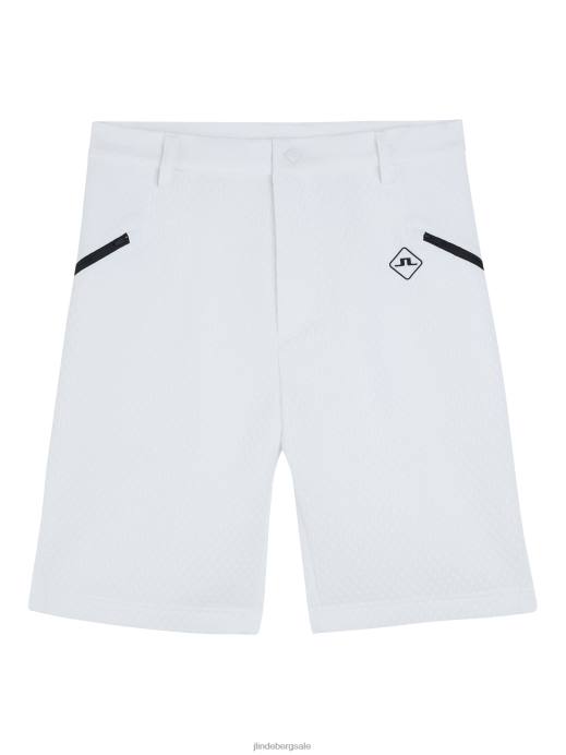 Men J.Lindeberg White Mile Mesh Shorts Clothing 8R62457