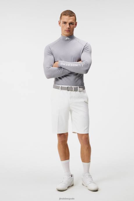 Men J.Lindeberg White Stuart Stripe Shorts Clothing 8R62398