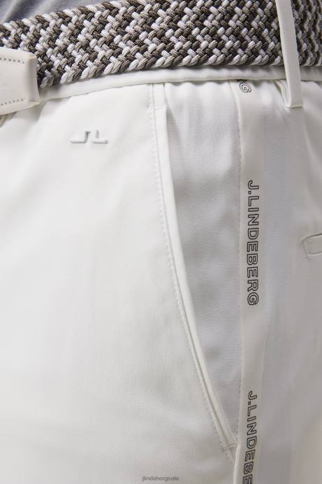 Men J.Lindeberg White Stuart Stripe Shorts Clothing 8R62398