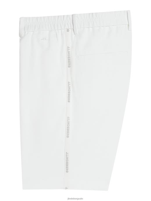Men J.Lindeberg White Stuart Stripe Shorts Clothing 8R62398