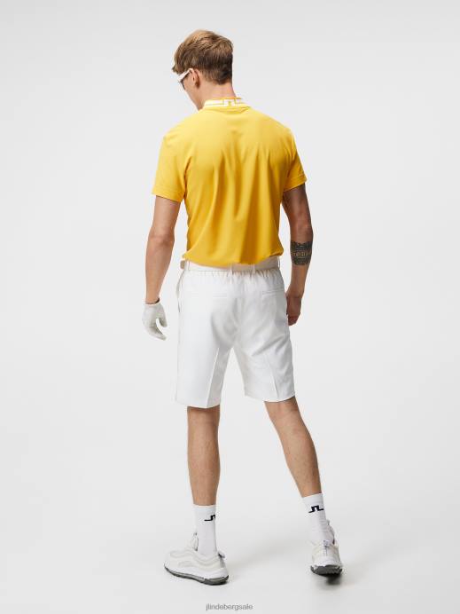 Men J.Lindeberg White Stuart Stripe Shorts Clothing 8R62458