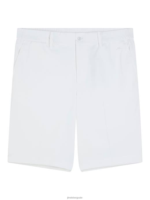 Men J.Lindeberg White Stuart Stripe Shorts Clothing 8R62458