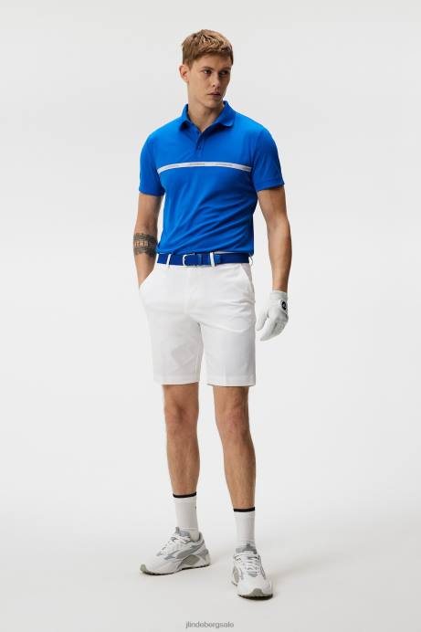 Men J.Lindeberg White Vent Slim Shorts Clothing 8R62475