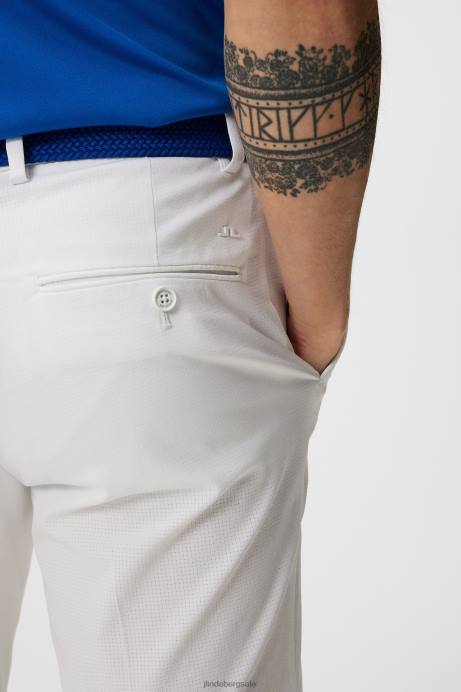 Men J.Lindeberg White Vent Slim Shorts Clothing 8R62475