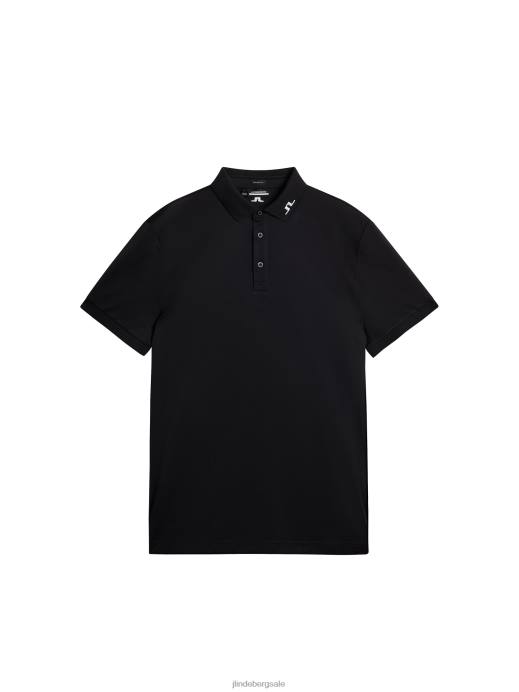Men J.Lindeberg Black Cornell Polo Clothing 8R6215