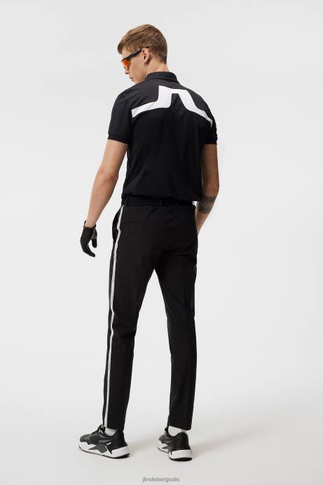 Men J.Lindeberg Black Kv Polo Clothing 8R62282