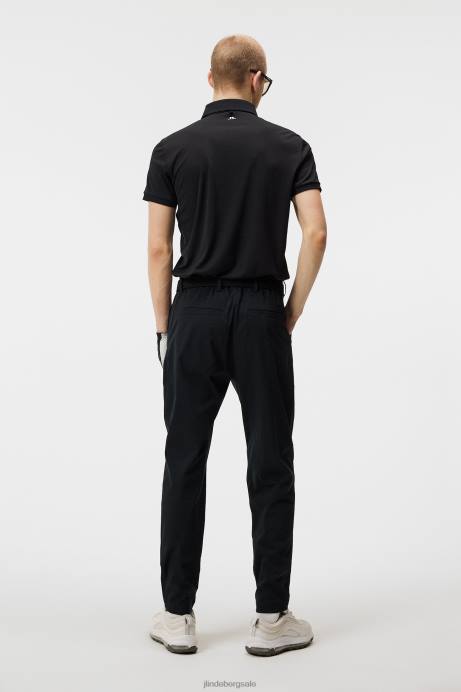 Men J.Lindeberg Black Tour Tech Slim Polo Clothing 8R62237