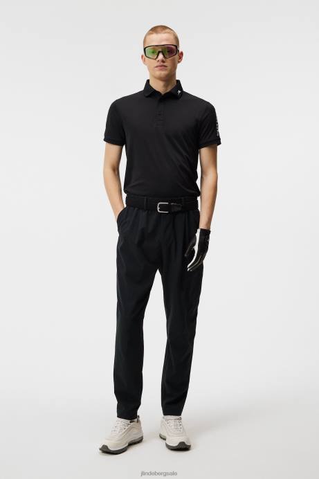 Men J.Lindeberg Black Tour Tech Slim Polo Clothing 8R62237