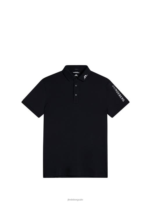 Men J.Lindeberg Black Tour Tech Slim Polo Clothing 8R62237