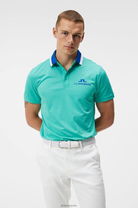 Men J.Lindeberg Bright Aqua Tour Collection - Benji Polo Clothing 8R62135