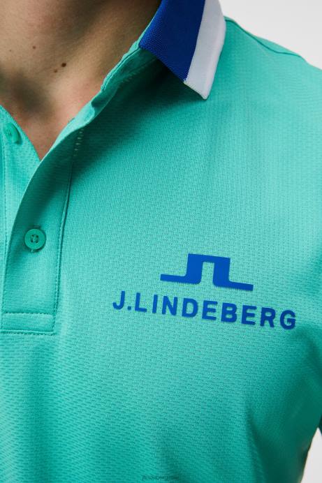 Men J.Lindeberg Bright Aqua Tour Collection - Benji Polo Clothing 8R62135