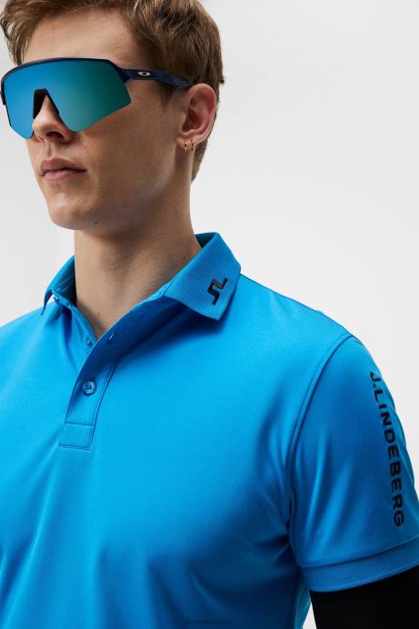 Men J.Lindeberg Brilliant Blue Tour Tech Polo Clothing 8R62254