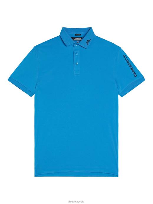 Men J.Lindeberg Brilliant Blue Tour Tech Polo Clothing 8R62254