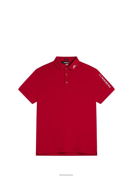 Men J.Lindeberg Chili Pepper Tour Tech Slim Polo Clothing 8R62242