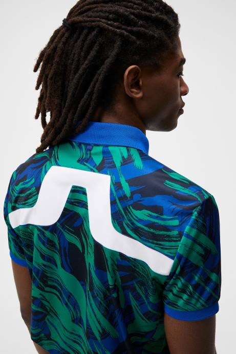 Men J.Lindeberg Death Valley Kv Print Polo Clothing 8R6223