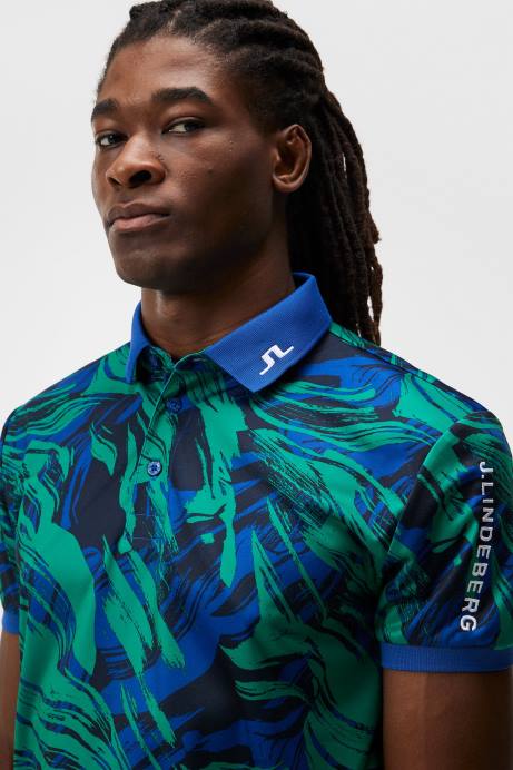 Men J.Lindeberg Death Valley Tour Tech Print Polo Clothing 8R6219