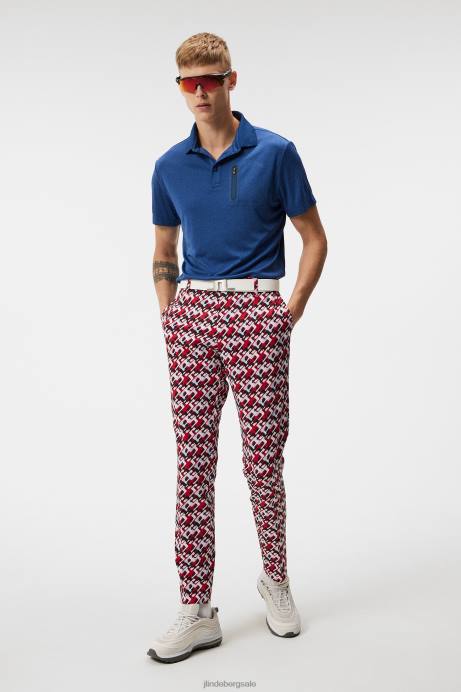 Men J.Lindeberg Estate Blue Melange Max Polo Clothing 8R6245