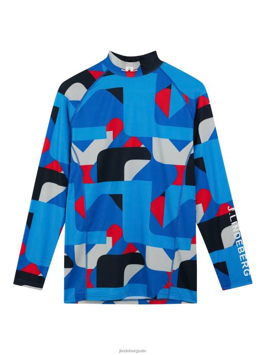 Men J.Lindeberg Grey Big Bridge Aello Printed Compression Layer Clothing 8R62312