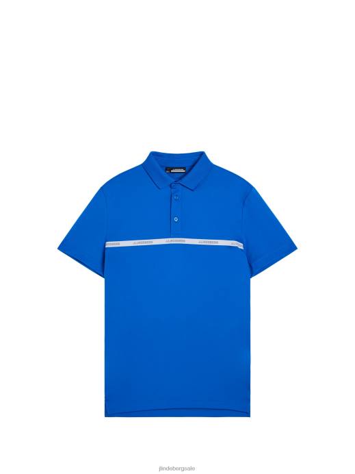 Men J.Lindeberg Lapis Blue Chad Slim Polo Clothing 8R62211
