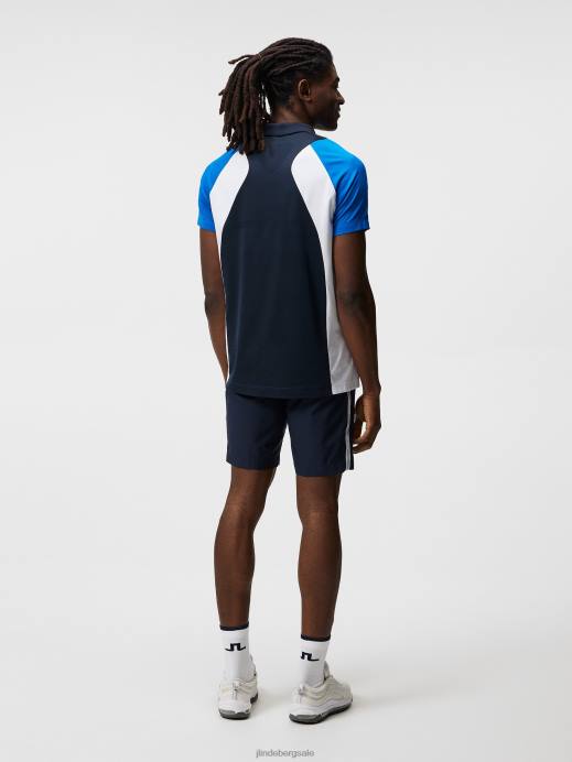 Men J.Lindeberg Lapis Blue Lars Polo Clothing 8R62319