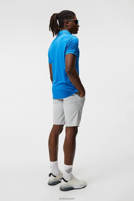 Men J.Lindeberg Lapis Blue Melange Tour Tech Slim Polo Clothing 8R62240