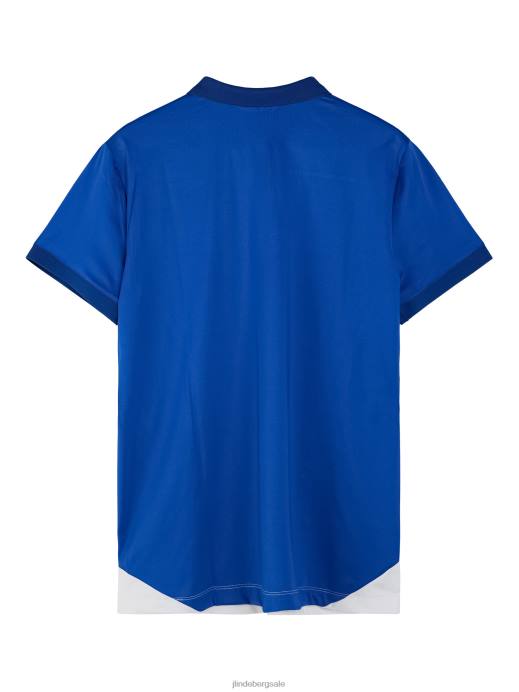 Men J.Lindeberg Lapis Blue Roy Slim Polo Clothing 8R62220