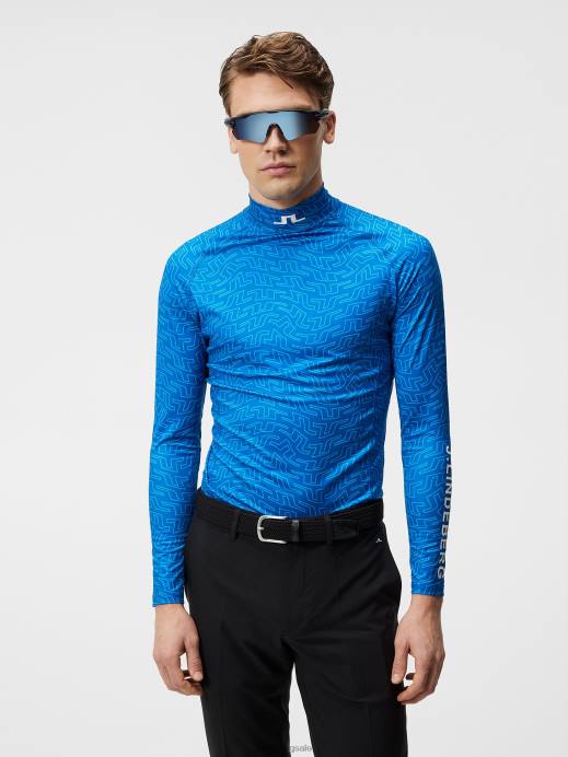 Men J.Lindeberg Lapis Bridge Swirl Aello Printed Compression Layer Clothing 8R62313
