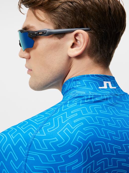 Men J.Lindeberg Lapis Bridge Swirl Aello Printed Compression Layer Clothing 8R62313