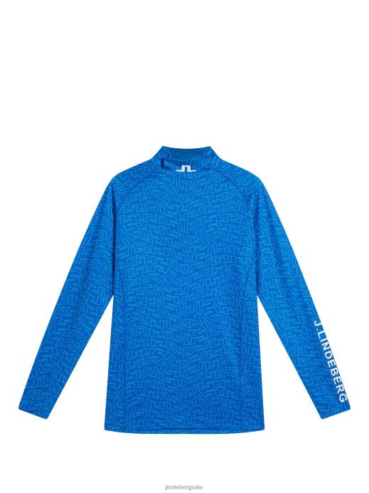 Men J.Lindeberg Lapis Bridge Swirl Aello Printed Compression Layer Clothing 8R62313