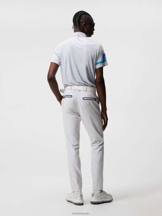 Men J.Lindeberg Light Grey Melange Heath Polo Clothing 8R62289