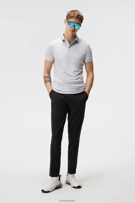 Men J.Lindeberg Light Grey Melange Kv Polo Clothing 8R62281