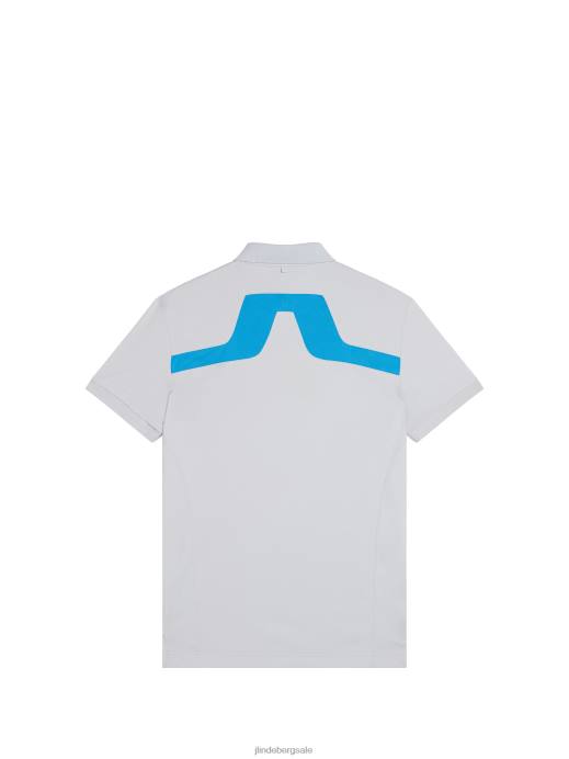 Men J.Lindeberg Light Grey Melange Kv Polo Clothing 8R62281