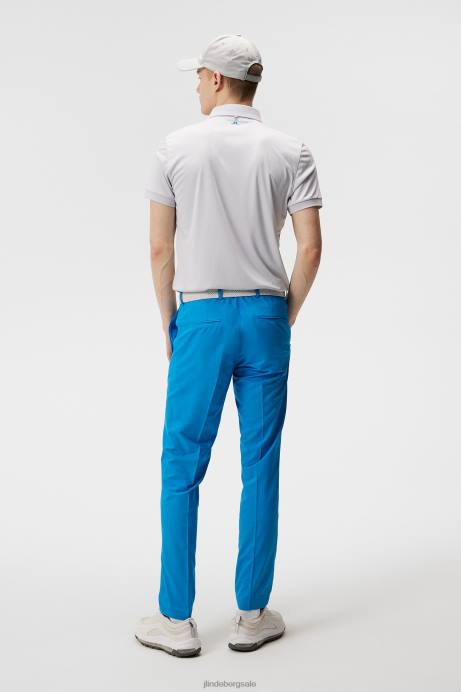 Men J.Lindeberg Light Grey Melange Tour Tech Polo Clothing 8R62253