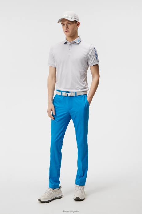 Men J.Lindeberg Light Grey Melange Tour Tech Polo Clothing 8R62253