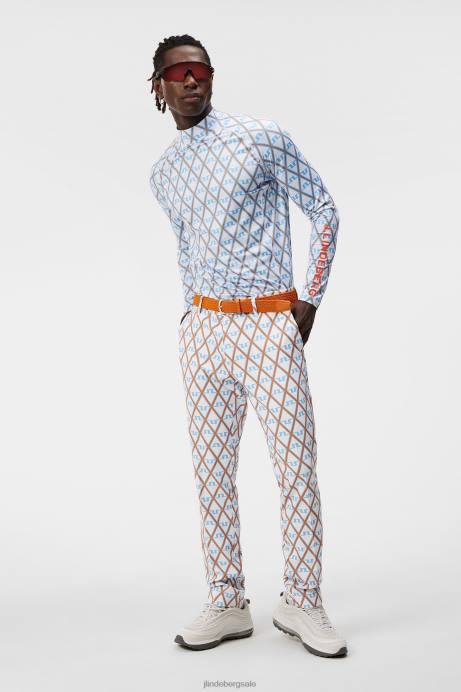 Men J.Lindeberg Little Boy Blue Diamond Aello Print Compression Layer Clothing 8R62111