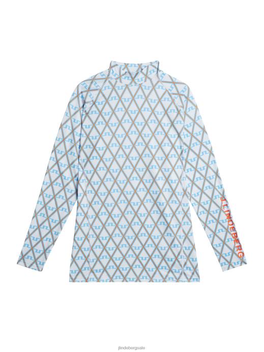 Men J.Lindeberg Little Boy Blue Diamond Aello Print Compression Layer Clothing 8R62111