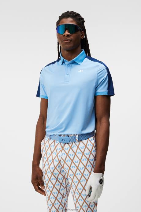 Men J.Lindeberg Little Boy Blue Hans Polo Clothing 8R6270
