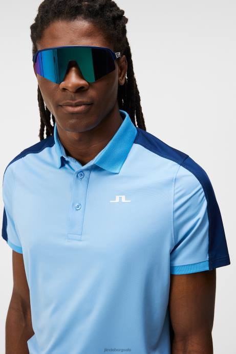 Men J.Lindeberg Little Boy Blue Hans Polo Clothing 8R6270