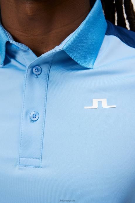 Men J.Lindeberg Little Boy Blue Hans Polo Clothing 8R6270