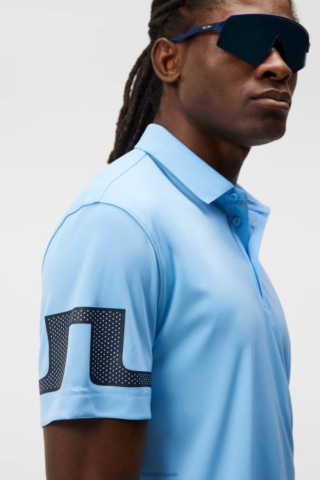 Men J.Lindeberg Little Boy Blue Heath Polo Clothing 8R62124