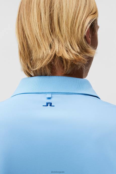 Men J.Lindeberg Little Boy Blue Tour Tech Slim Polo Clothing 8R6290
