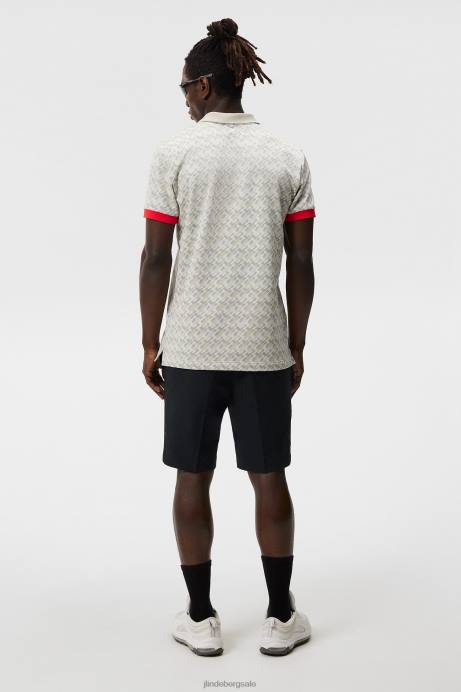 Men J.Lindeberg Micro Bridge Grey Femi Polo Clothing 8R62109