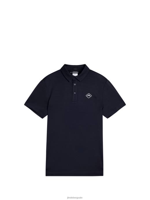 Men J.Lindeberg Navy Lowell Slim Fit Polo Clothing 8R62331