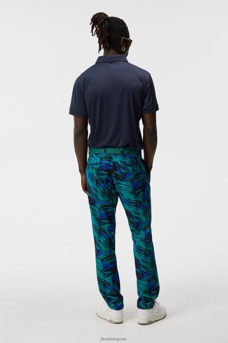 Men J.Lindeberg Navy Melange Tour Tech Polo Clothing 8R6260