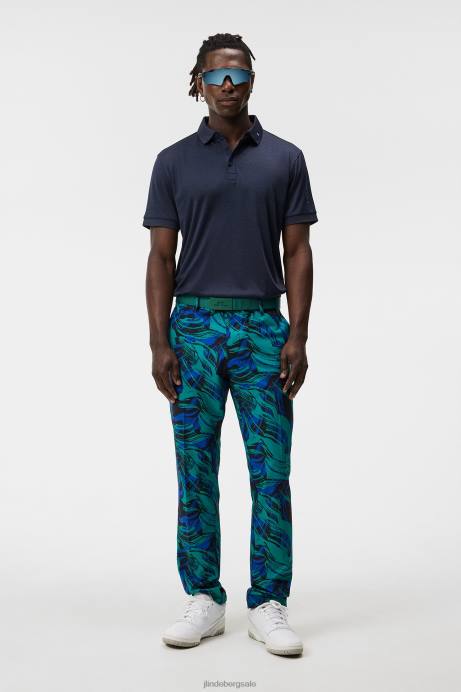 Men J.Lindeberg Navy Melange Tour Tech Polo Clothing 8R6260