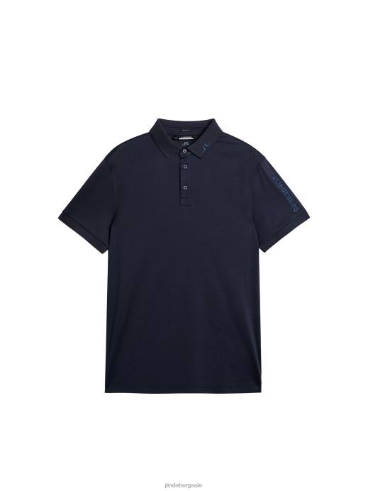 Men J.Lindeberg Navy Melange Tour Tech Polo Clothing 8R6260