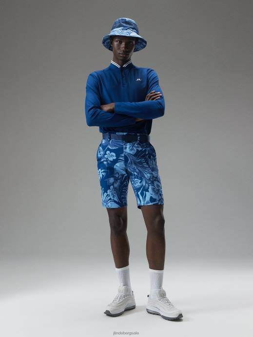 Men J.Lindeberg Navy Peony Tyson Long-Sleeve Polo Clothing 8R62334