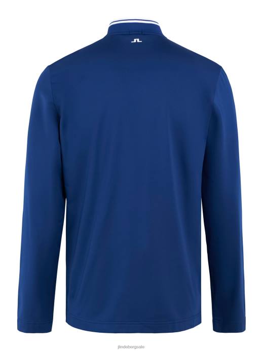 Men J.Lindeberg Navy Peony Tyson Long-Sleeve Polo Clothing 8R62334