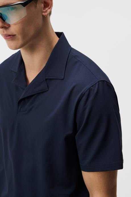 Men J.Lindeberg Navy Resort Shirt Clothing 8R62201