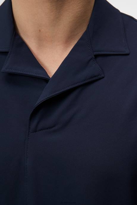 Men J.Lindeberg Navy Resort Shirt Clothing 8R62201